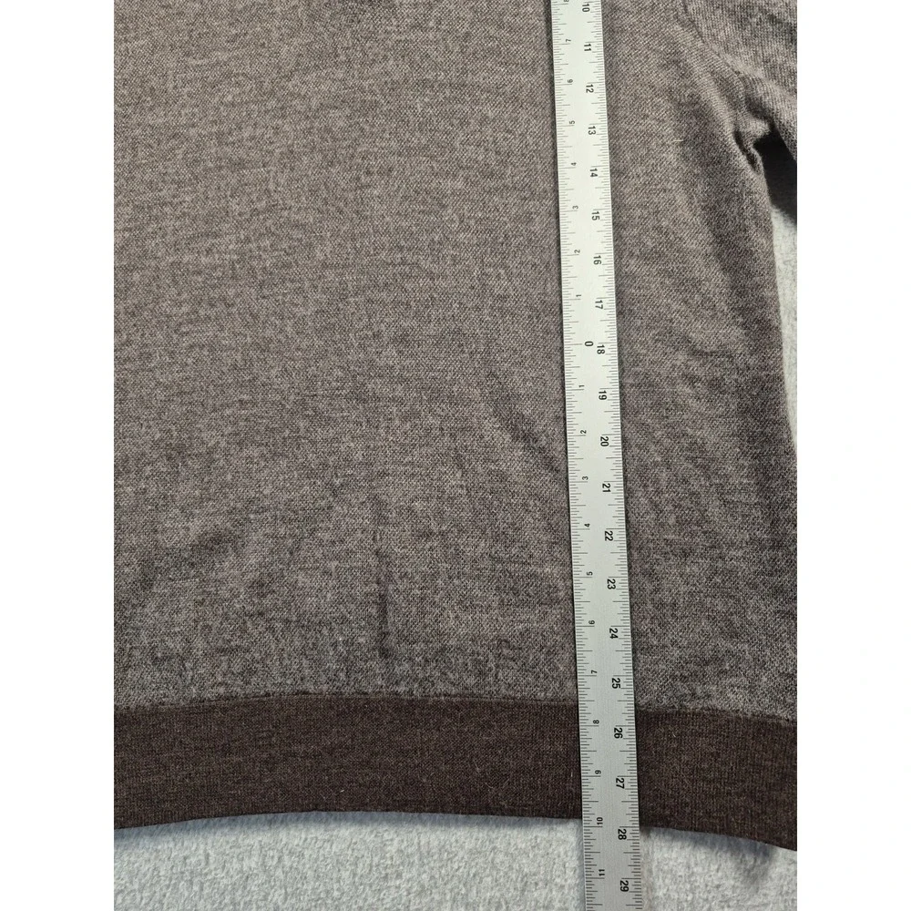 Brooks Brothers Sweater Men's Large Extra Fine Italian Merino Wool 1/4 Zip